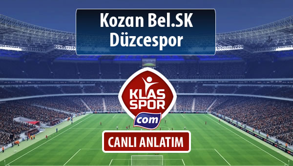 Kozan Bel.SK - Düzcespor maç kadroları belli oldu...