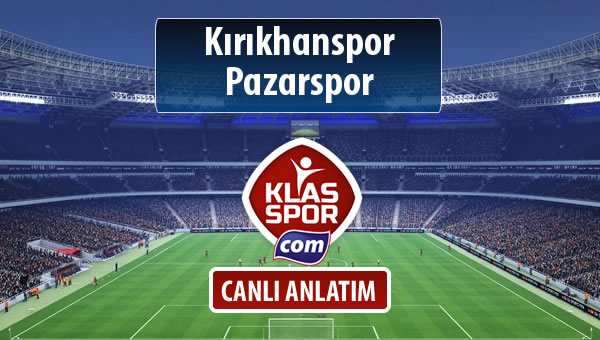 Kırıkhanspor - Pazarspor maç kadroları belli oldu...