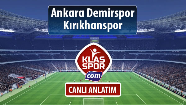 Ankara Demirspor - Kırıkhanspor maç kadroları belli oldu...
