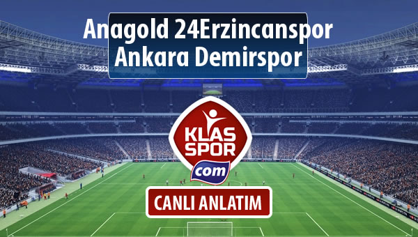Anagold 24Erzincanspor - Ankara Demirspor maç kadroları belli oldu...