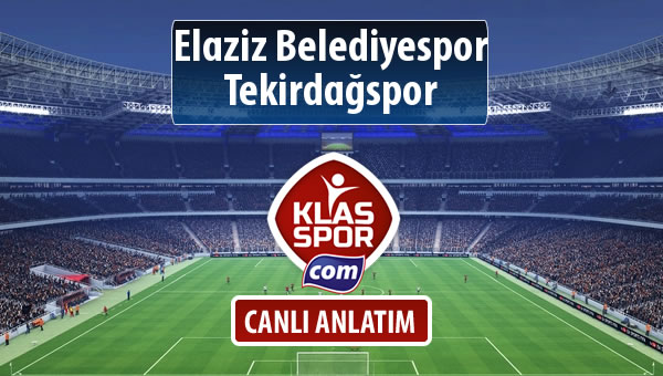 Elaziz Belediyespor - Tekirdağspor maç kadroları belli oldu...