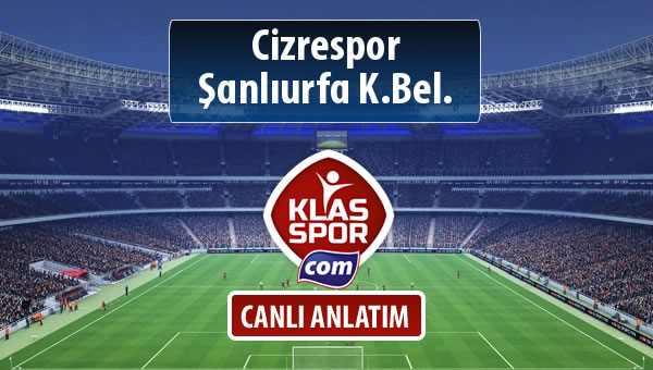İşte Cizrespor - Şanlıurfa K.Bel. maçında ilk 11'ler