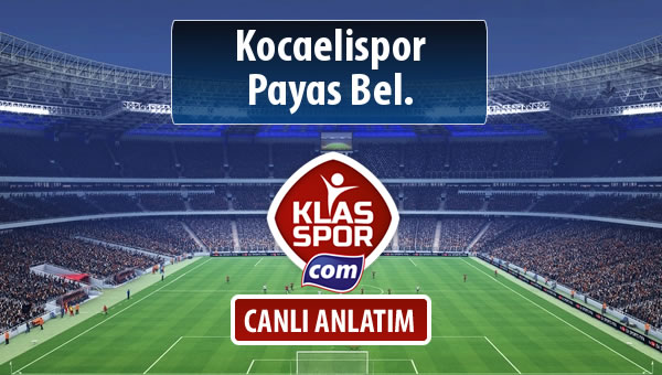 İşte Kocaelispor - Payas Bel. maçında ilk 11'ler