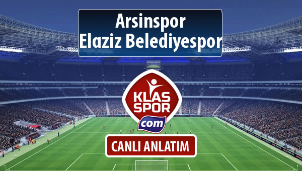 Arsinspor - Elaziz Belediyespor maç kadroları belli oldu...