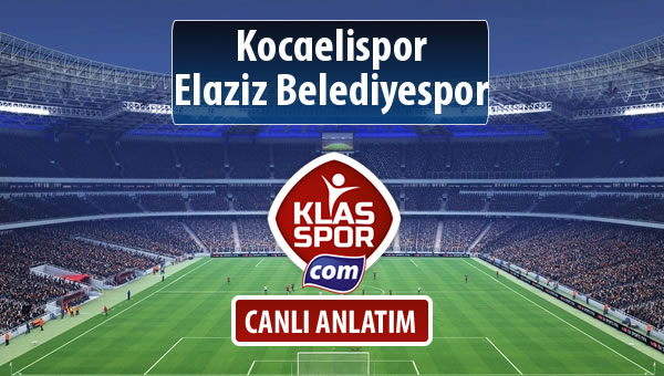 Kocaelispor - Elaziz Belediyespor maç kadroları belli oldu...