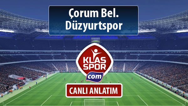 İşte Çorum Bel. - Düzyurtspor maçında ilk 11'ler