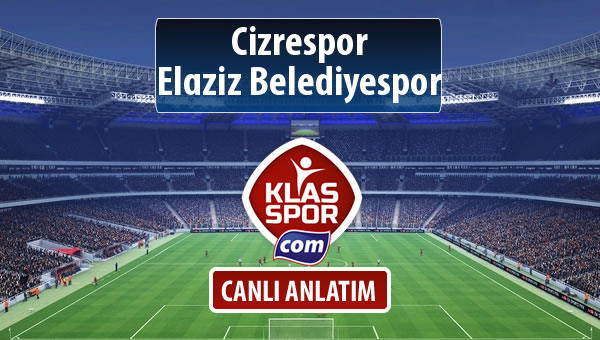 Cizrespor - Elaziz Belediyespor maç kadroları belli oldu...