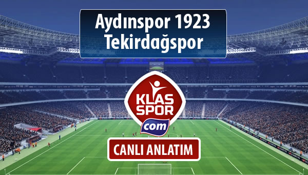 Aydınspor 1923 - Tekirdağspor maç kadroları belli oldu...