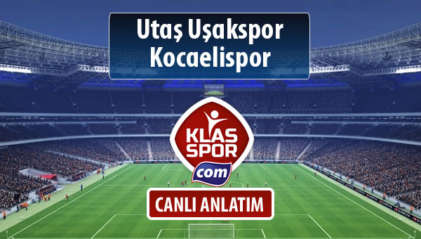Utaş Uşakspor - Kocaelispor maç kadroları belli oldu...