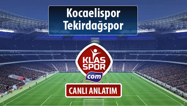 İşte Kocaelispor - Tekirdağspor maçında ilk 11'ler
