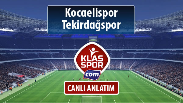 İşte Kocaelispor - Tekirdağspor maçında ilk 11'ler