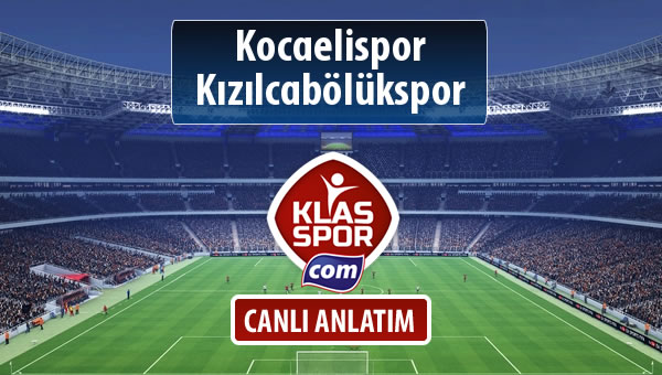 Kocaelispor - Kızılcabölükspor sahaya hangi kadro ile çıkıyor?