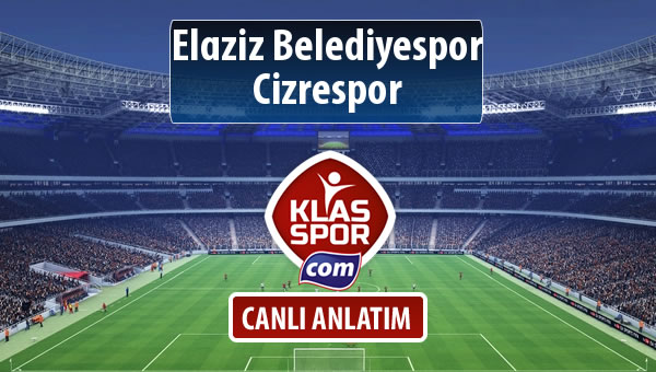 Elaziz Belediyespor - Cizrespor maç kadroları belli oldu...