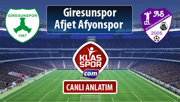Giresunspor - Afjet Afyonspor  maç kadroları belli oldu...