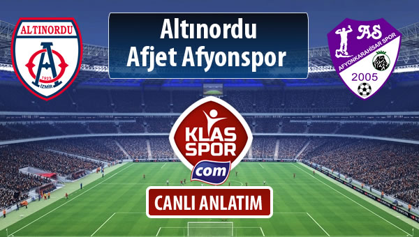 İşte Altınordu - Afjet Afyonspor  maçında ilk 11'ler
