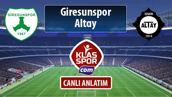 Giresunspor - Altay maç kadroları belli oldu...