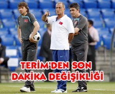 Terim'den son dakika değişikliği