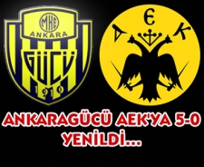 Ankaragücü hazılık maçında AEK'ya 5-0 yenildi....