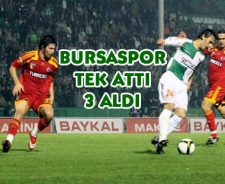 Bursaspor tek attı 3 aldı