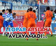 Leopar Aslan'ı avlayamadı....