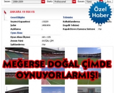 Meğerse doğal çimde oynuyorlarmış!