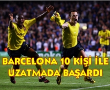 Barcelona 10 kişi ile uzatmada başardı