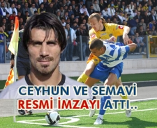 Ceyhun ve Semavi resmi imzayı attı.
