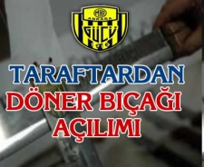 A.Gücü'nde taraftardan döner bıçağı açılımı