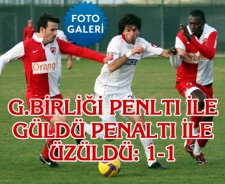 G.Birliği penaltı ile güldü penaltı ile üzüldü: 1-1