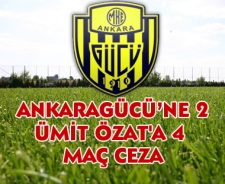 Ankaragücü'ne 2 Ümit Özat'a 4 maç ceza