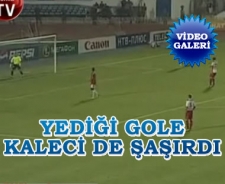 Yediği gole kaleci de şaşıdı