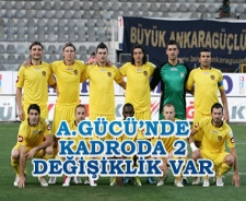 Ankaragücü'nde kadroda 2 değişiklik var