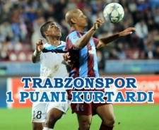 Trabzonspor bir puanı kurtardı