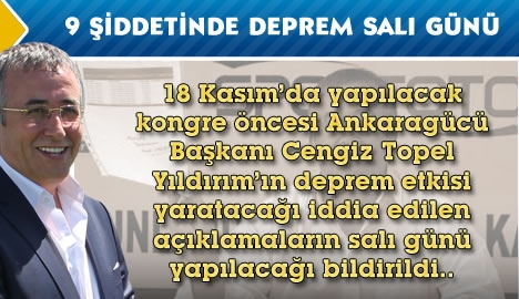 Ankaragücü'nde deprem 2 gün sonra..