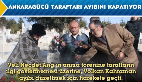 Ankaragücü taraftarı ayıbını kapatıyor...
