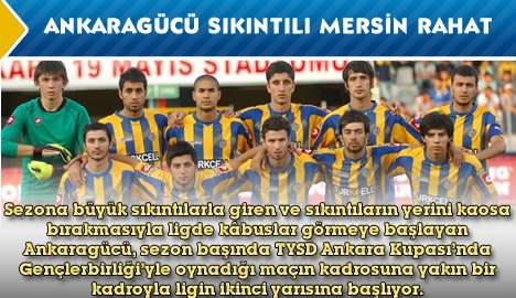 Ankaragücü sıkıntılı Mersin rahat...