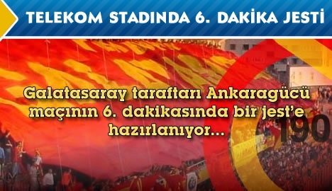 Telekom stadında 6. dakika jesti...