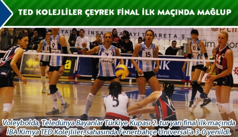 TED Kolejliler çeyrek final ilk maçında mağlup...