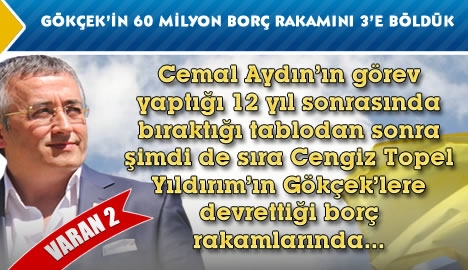 (VARAN 2) Melih Gökçek'in açıkladığı 60 milyon lira borcu 3'e böldük...