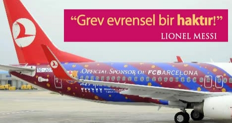 Barcelona'dan THY çalışanlarına destek...