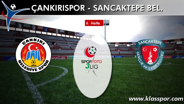 İşte Çankırıspor - Sancaktepe Bel. maçında ilk 11'ler