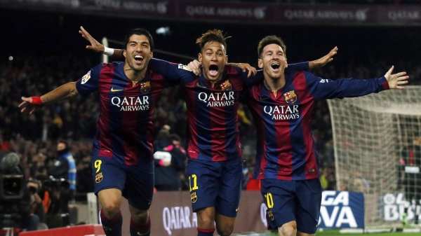 Barcelona'nın yıldız üçlüsü 100 golü aştı