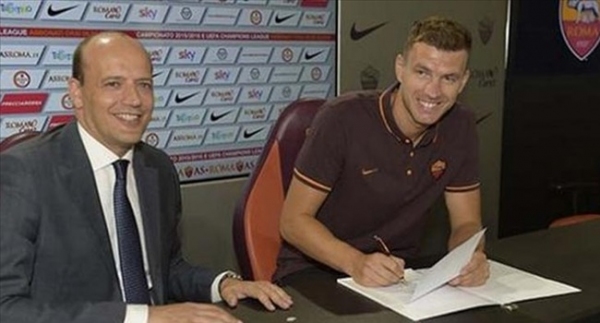 Dzeko resmen Roma'da