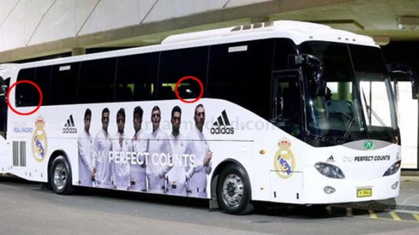 Real Madrid takım otobüsüne saldırdılar
