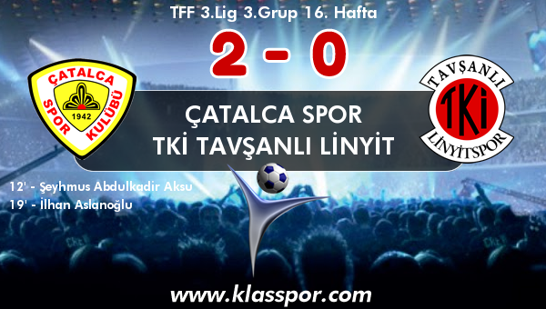 Çatalca Spor 2 - TKİ Tavşanlı Linyit 0