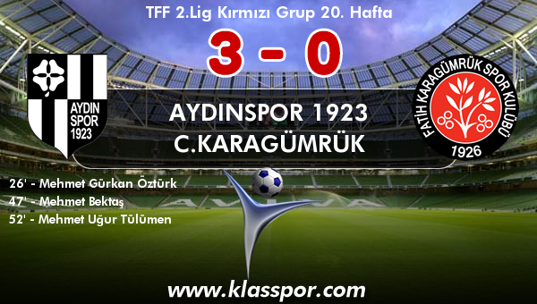 Aydınspor 1923 3 - C.Karagümrük 0