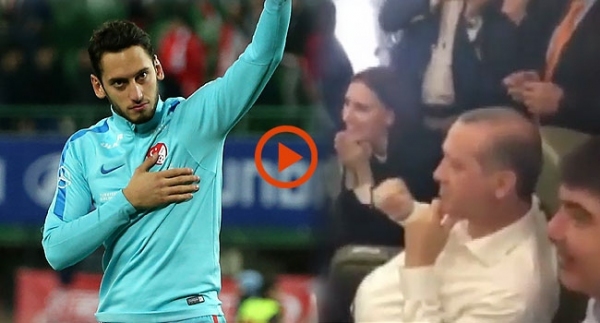 Cumhurbaşkanı Erdoğan'ın gol sevinci