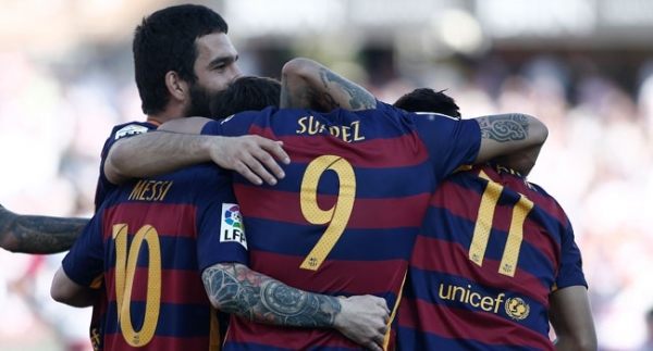 Barcelona'da 24. lig kupası sevinci