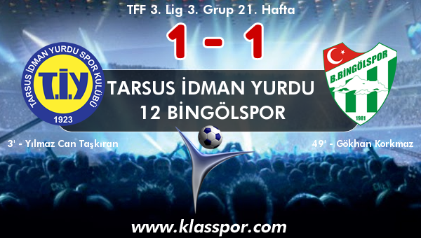 Tarsus İdman Yurdu 1 - 12 Bingölspor 1