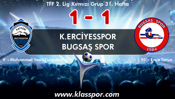 K.Erciyesspor 1 - Bugsaş Spor 1